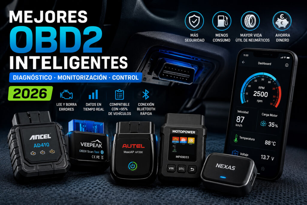 Mejores OBD2 inteligentes para coche en 2026, varios modelos, datos de la comparativa.