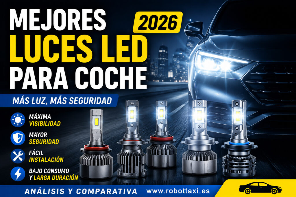 Mejores luces LED para coche 2026, se muestran varios modelos