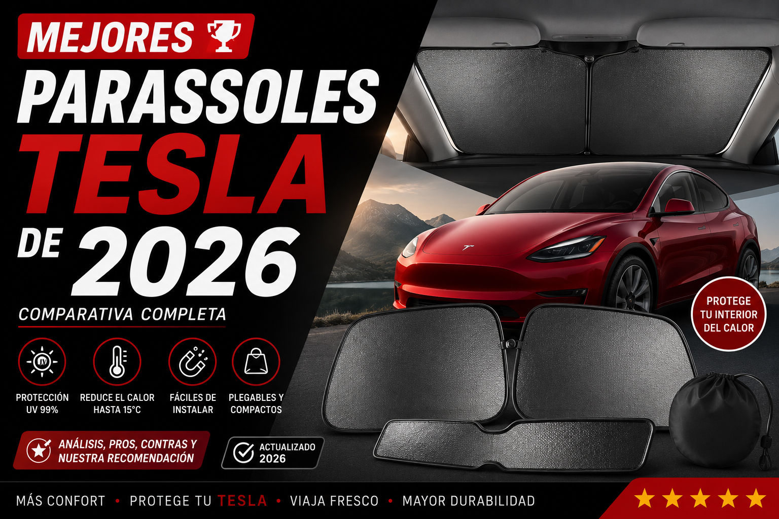 Mejores parasoles Tesla de 2027