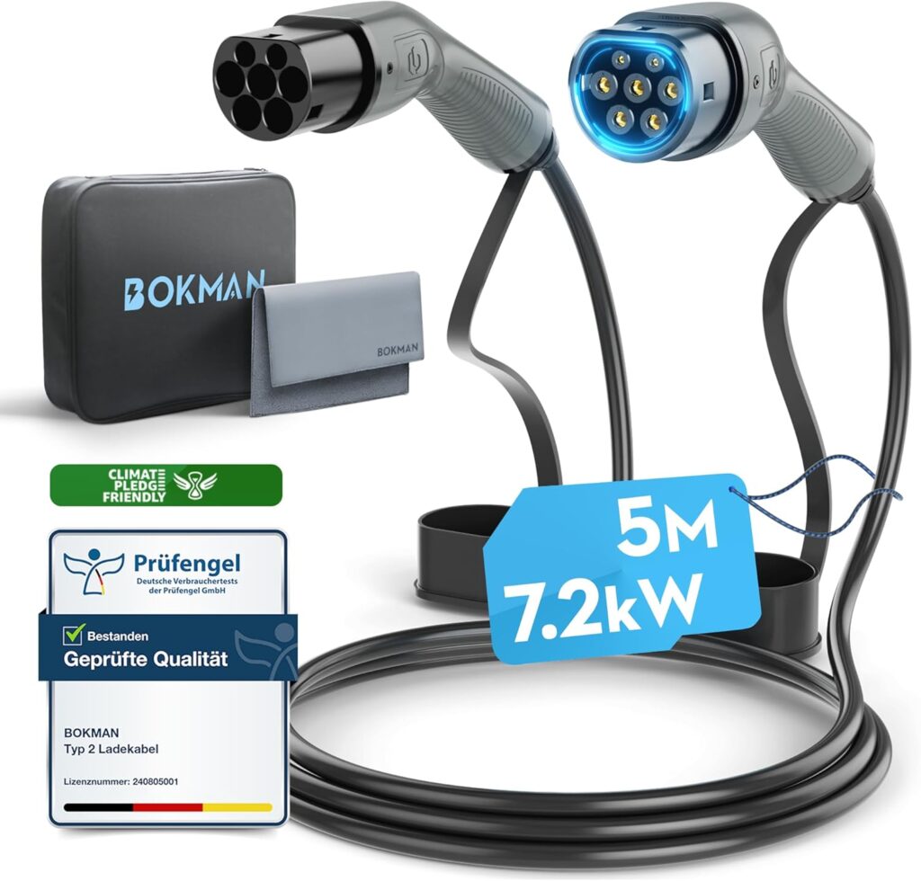 Bokman EV Cable de Carga Tipo-2