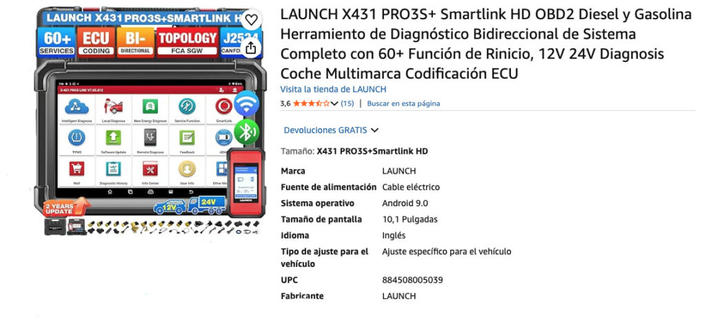 Autel MaxiAP AP200 – El mejor OBD2 inteligente de 2026