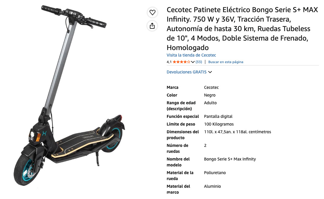Cecotec Bongo Series S+ – El más potente