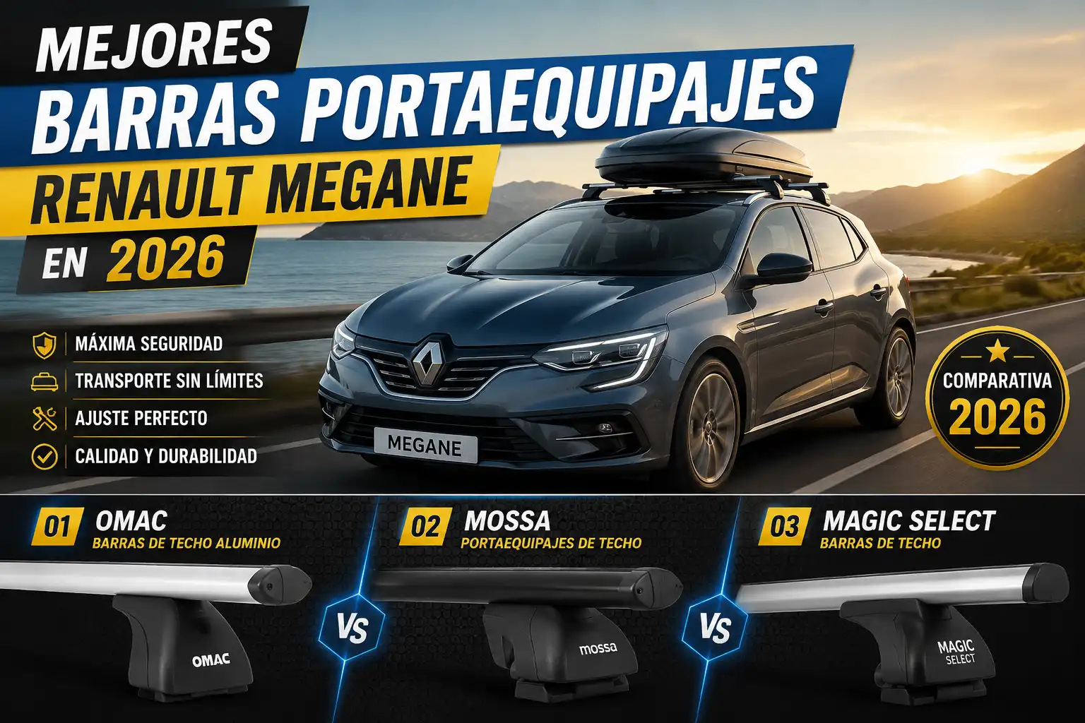 Mejores Barras portaequipajes para Renault Megane en 2026