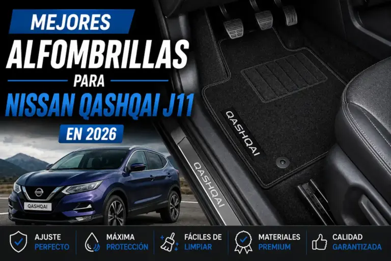 Mejores alfombrillas para Nissan Qashqai, interior del vehículo con alfombrillas premium a medida, ajuste perfecto, máxima protección y fácil limpieza.