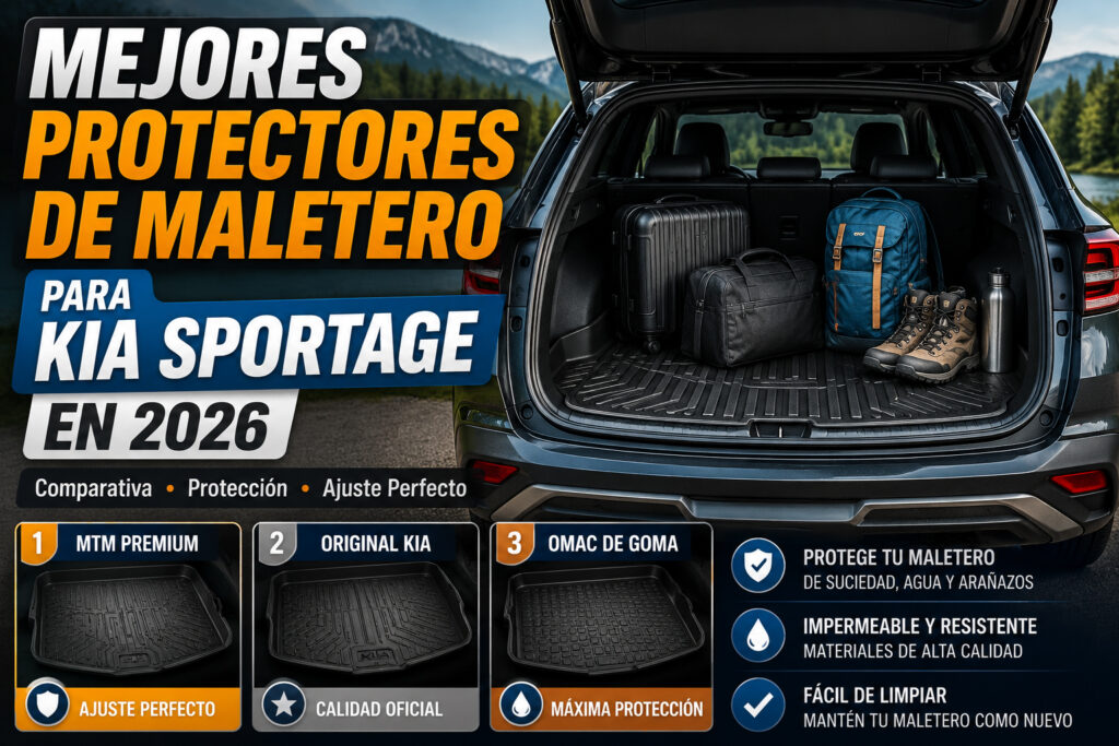 Mejores protectores de maletero para Kia Sportage en 2026 comparativa de accesorios para proteger el maletero frente a suciedad, agua y desgaste diario