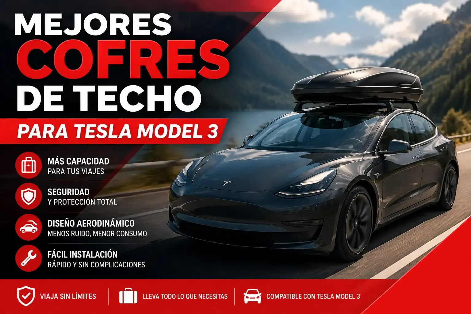 Mejores cofres de techo para Tesla Model 3,