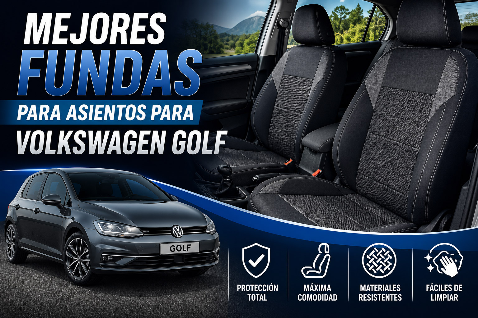 Mejores fundas para asientos para Volkswagen Golf comparativa de fundas universales compatibles con Golf