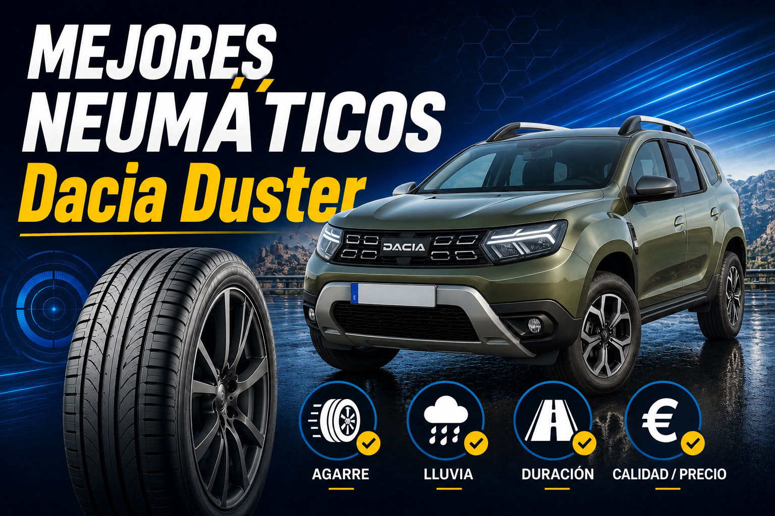 Mejores neumáticos para Dacia Duster en 2026