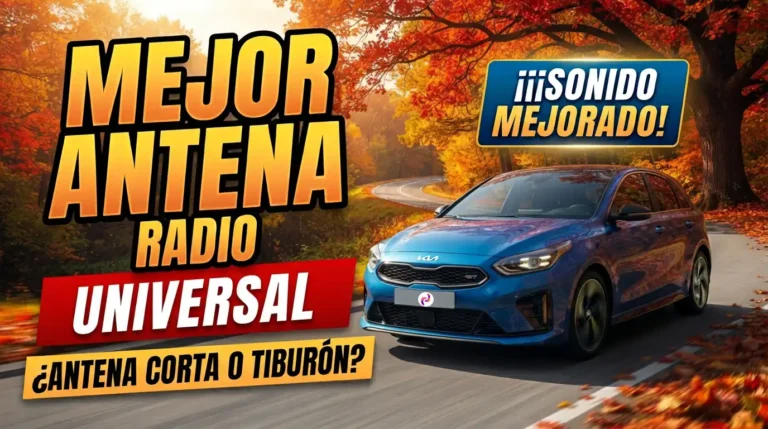 Vehículo Kia por carretera en otoño ,mejor antena.